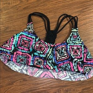 Multi color bikini top
